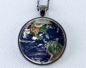 Buy One Get One FREE Earth Day Necklace Outer Space Jewelry Solar System Pendant- Planet Earth