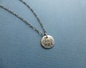 I Can and Will, Stay Strong, both sides, brave, hand stamped necklace, inspirational quote, recovery, eating disorders, survivors, fitness