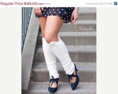 SALE Lace Boot Cuffs - Lace Boot Socks - Lace Leg Warmers - Lace Boot Topper - Button leg warmer- Over the knee Sock - Womens