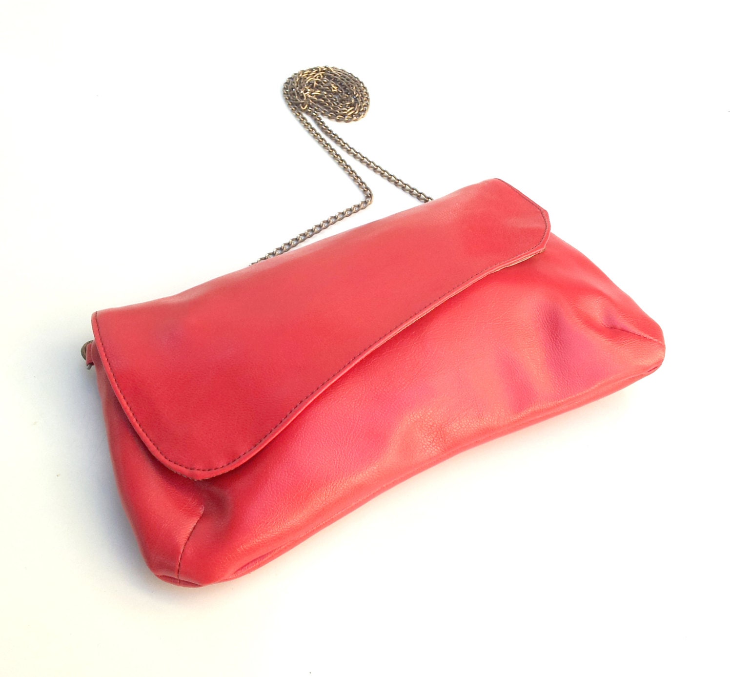 Red women Clutch, women faux leather wallet, red clutch purse, red clutch small bag