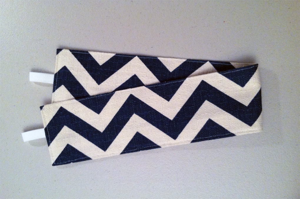 Set of 2 Chevron Zig Zag Drape Tie-backs  - Free Shipping - Pick your color