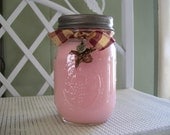 Baby Powder Scented Jar Candles. Handmade Triple Scented Mason Jar Container Candle
