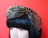 Flirt Metallic Beaded Bardot Bow