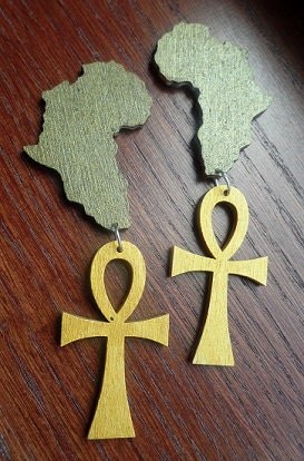 Tribalcentric Hand painted post earrings
