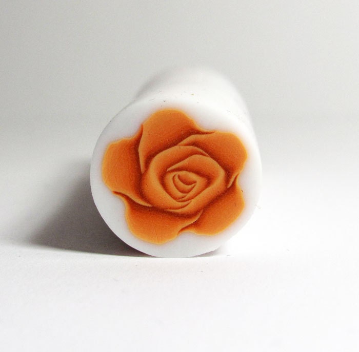 Polymer clay cane CAMEL millefiori ROSE cane