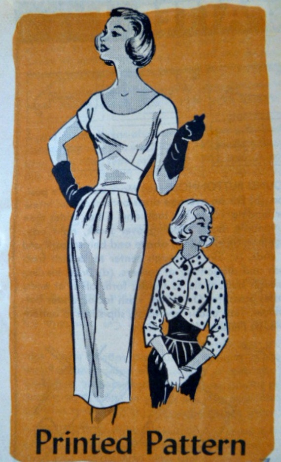 TALIA  - 1950s/60s Classic Shaped Waist Wiggle Dress - Mad Men - All Sizes - Custom Made