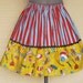 Womens Cat in the Hat Skirt - Full Gathered Skirt - Ready to ship