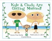 Costa Rica Wedding Save the Dates - Available as Cards or Magnets