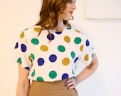 1980s blouse // Connect the Dots Blouse // Medium