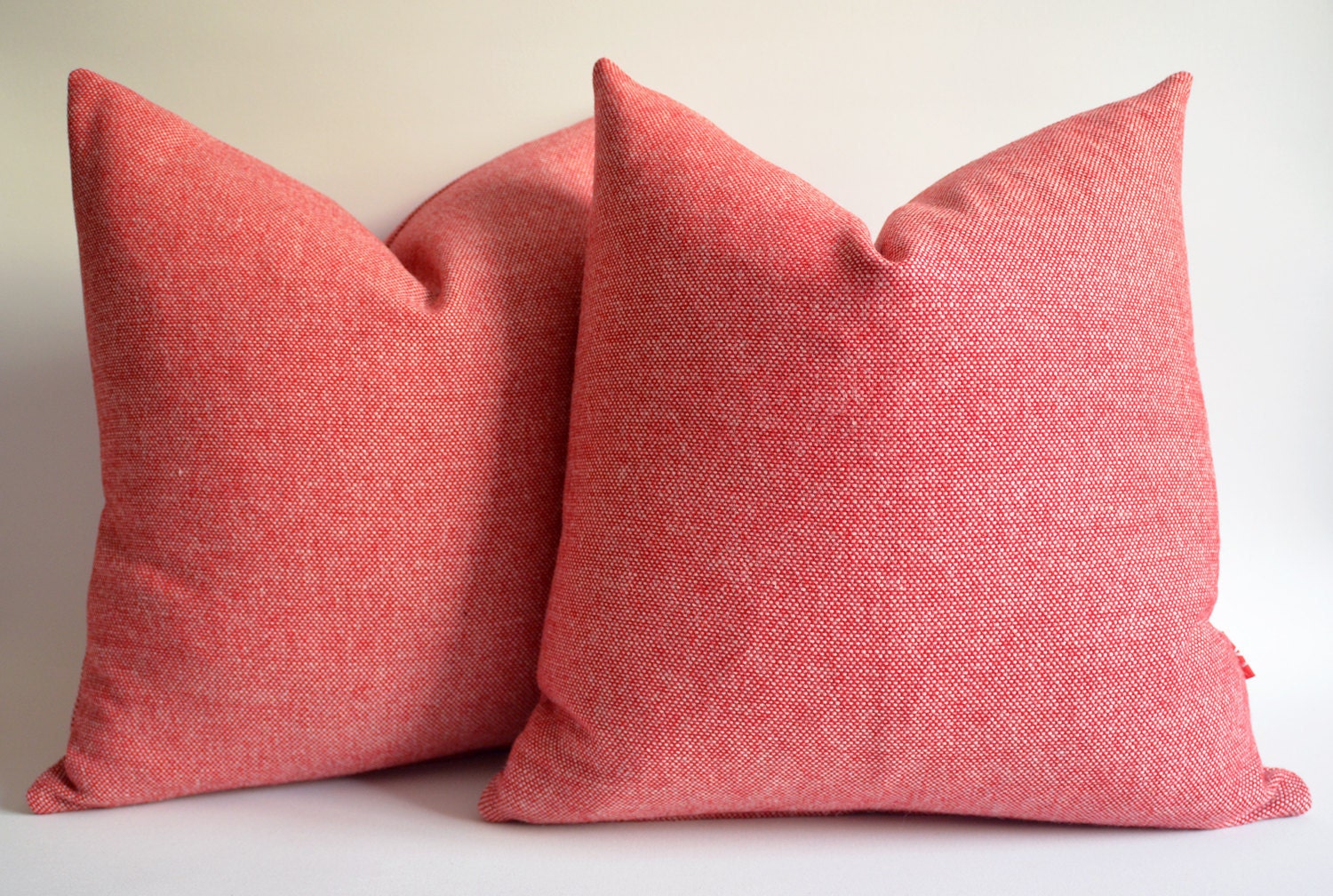 Sukan / 1 Red Wool Pillow Covers, Decorative Pillows, Throw Pillow Covers, Accent Pillows, Chevron Pillow Covers, 24x24 inch