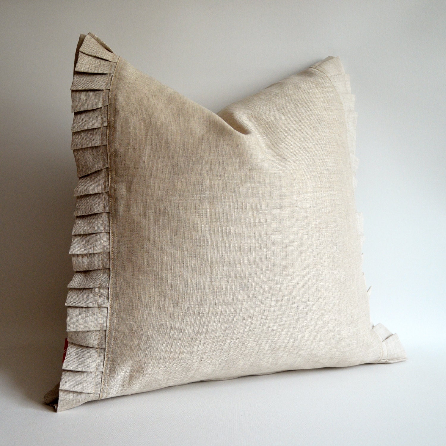 Sukan / PURE Raw Ruffle Linen Pillow Cover - pink ruffle pillow - white ruffle pillow - yellow ruffle pillow - gray ruffle pillow 24x24