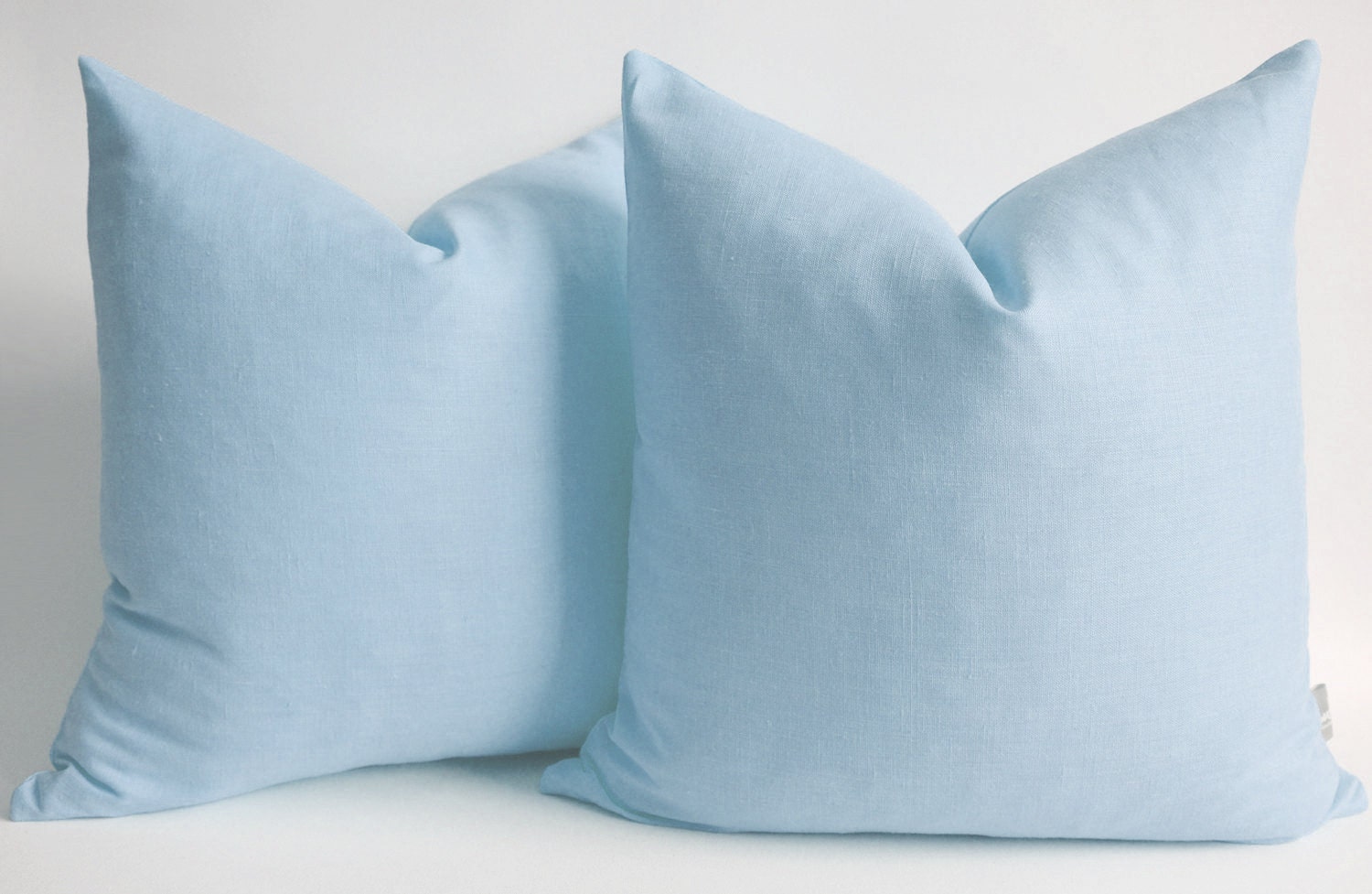 Sukan / 1 Linen Pillow Covers Soft Blue, Decorative Pillows, Throw Pillow Covers, Chevron Pillow Covers, Decorative Throw Pillows 24x24