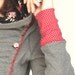 jersey hoodie - grey - flowers - dots