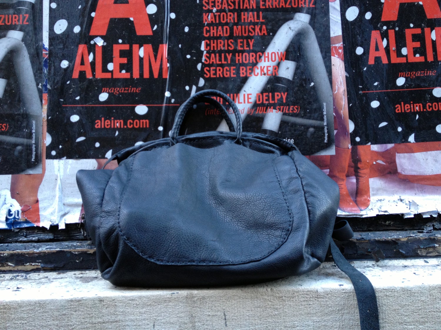 Handmade leather bag -Large slouchy tote - hand stitched leather