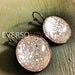 moondance magnolia - pale pink starry night earrings - sparkly iridescent handmade nickel free round brass drop earrings