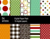 Digital Paper Pack - 10 cool papers  / 12x12 inches or 8x11 inches(A4) -DPP0015