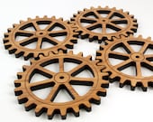 Gear Coasters Bamboo Wood (Set of 4)