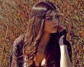 Handmade Elegant Six Tiered Draping Metal Headpiece ANY COLOR