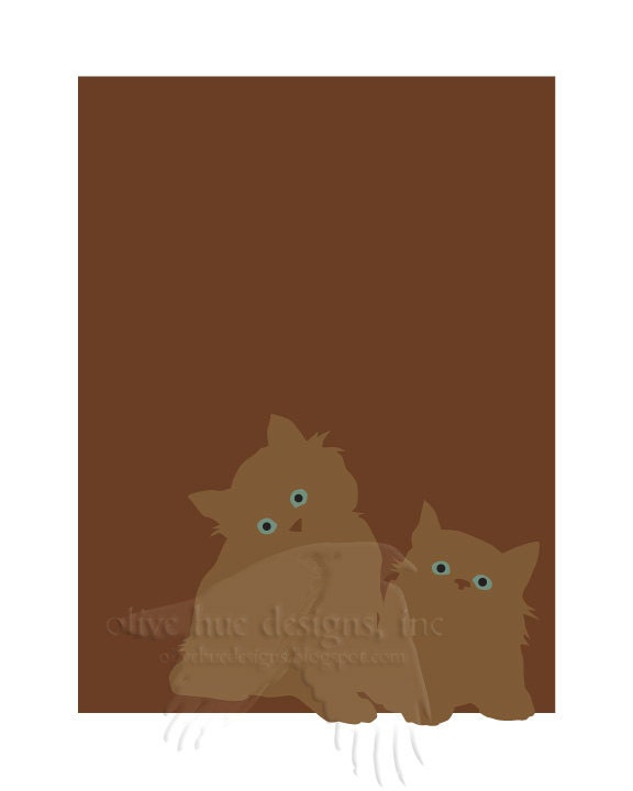 Nut & Meg 8x10 print cute kittens