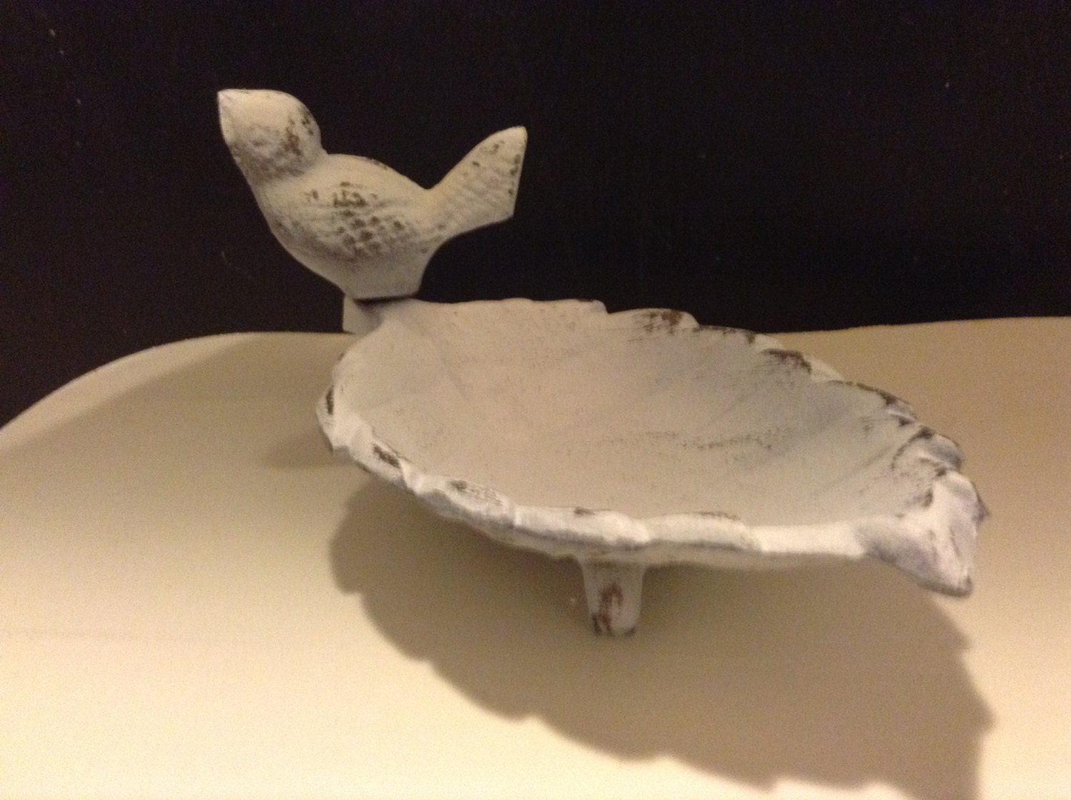 Dish, Shabby Chic Dish, Cast Iron Bird Dish