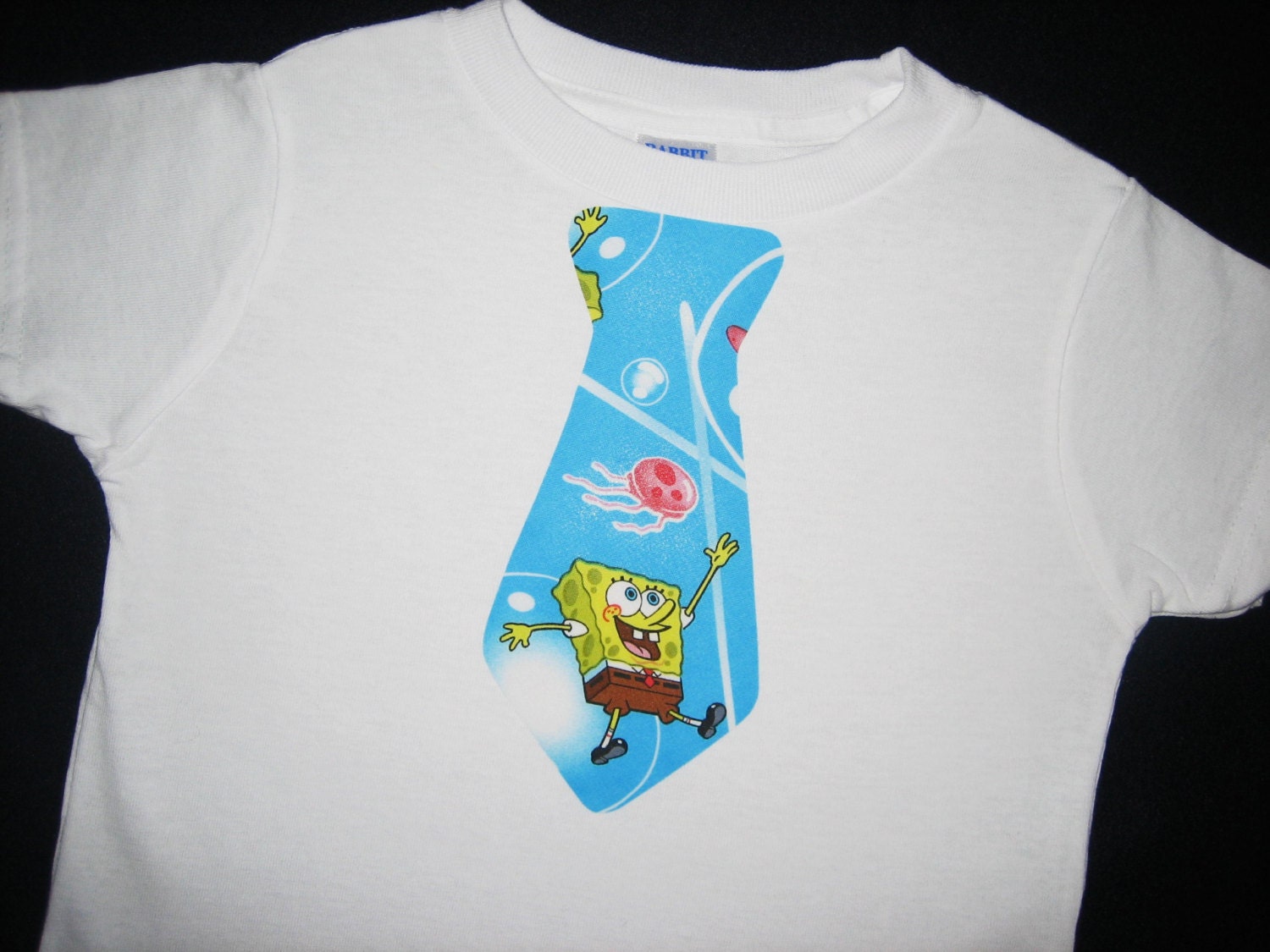 Spongebob Jelly Fishing Tie Shirt