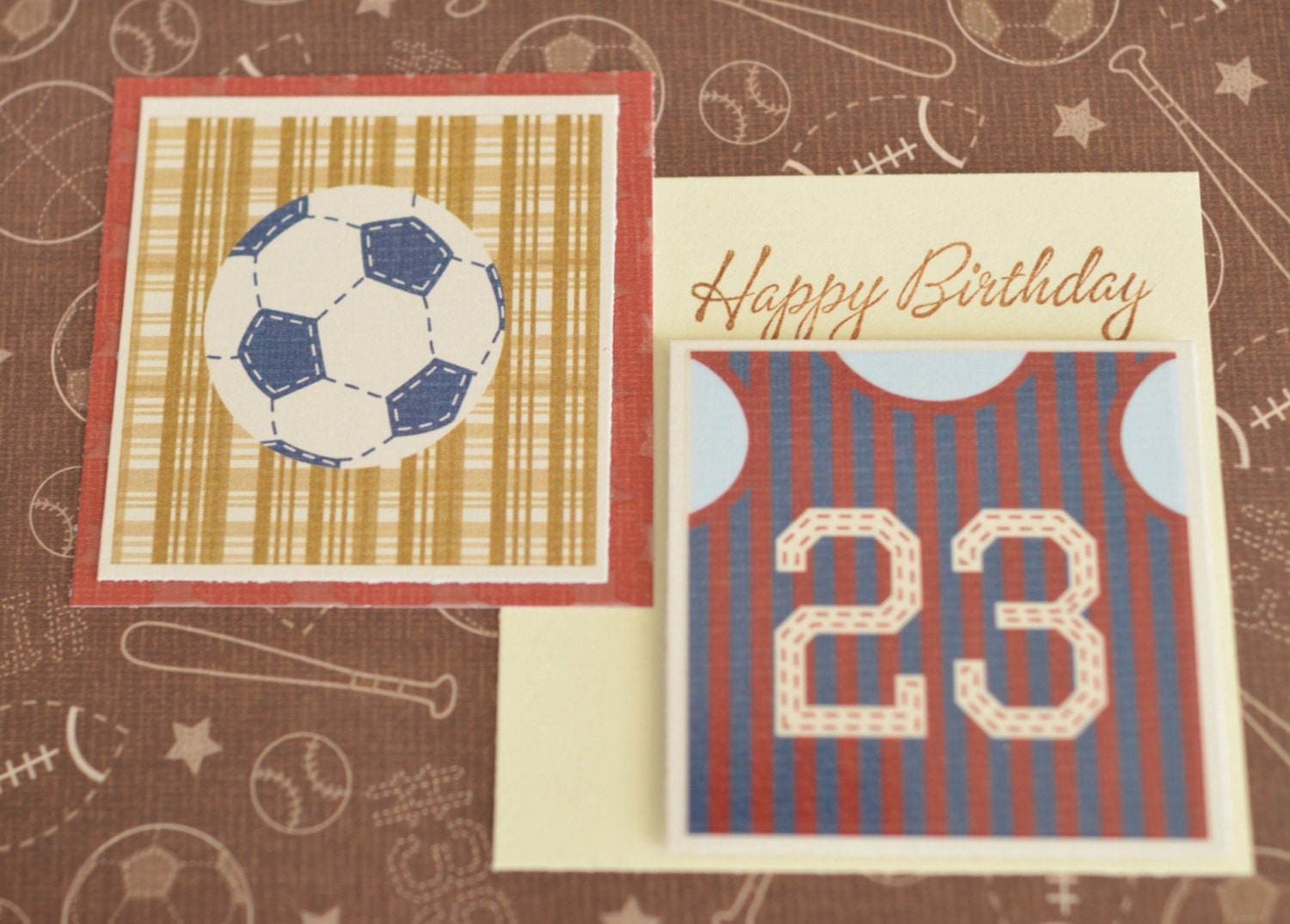 Sporty Birthday Card, Boy Birthday Card, Handmade Birthday Card for Man, Basketball, Soccer Card