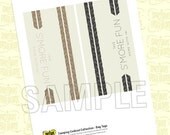 Camping Birthday Bag Tags from the DIY Printable Camping Cookout Collection by Spaceships and Laser Beams