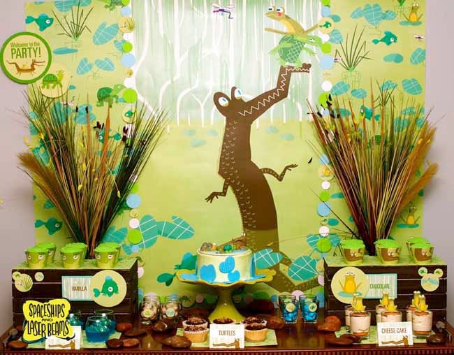 Bayou Birthday Party Value Package (Green design) from the DIY Printable Bayou Bash Collection by Spaceships and Laser Beams