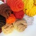 12 Skeins Yarn Destash Knitting Worsted Weight 3 Ply Crochet Yarn Orange Brown Gold Fiesta DIY