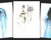 set of 3 Star Wars Poster -signed edition, free delivery