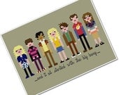 Pixel People - The Big Bang Theory - PDF Cross Stitch Pattern - INSTANT DOWNLOAD
