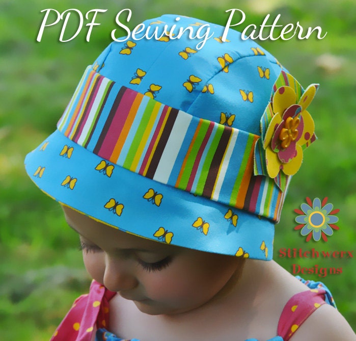Baby, Infant, Toddler, Child Hat PDF Sewing Pattern - Vintage Cloche Hat Pattern S106CHLD