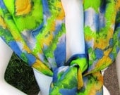 Chartreause Dreams Floral Scarf