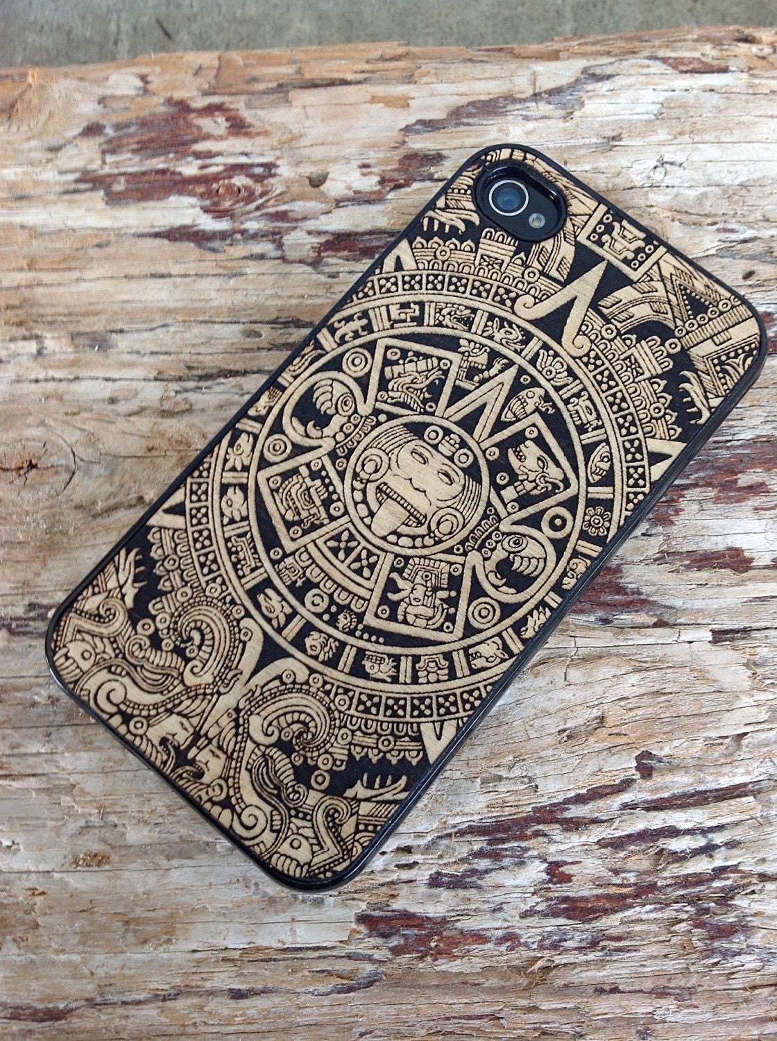 iPhone Case AZTEC Calendar (Maple Wood) for iPhone 5 Case - iPhone Cover