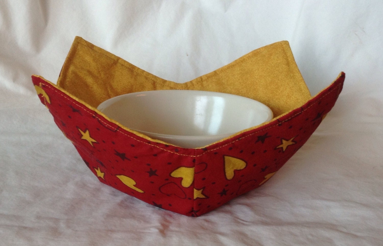Hearts and Stars-Microwavable bowl potholder
