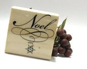 5 Noel Script Stamps - N, O, E, L