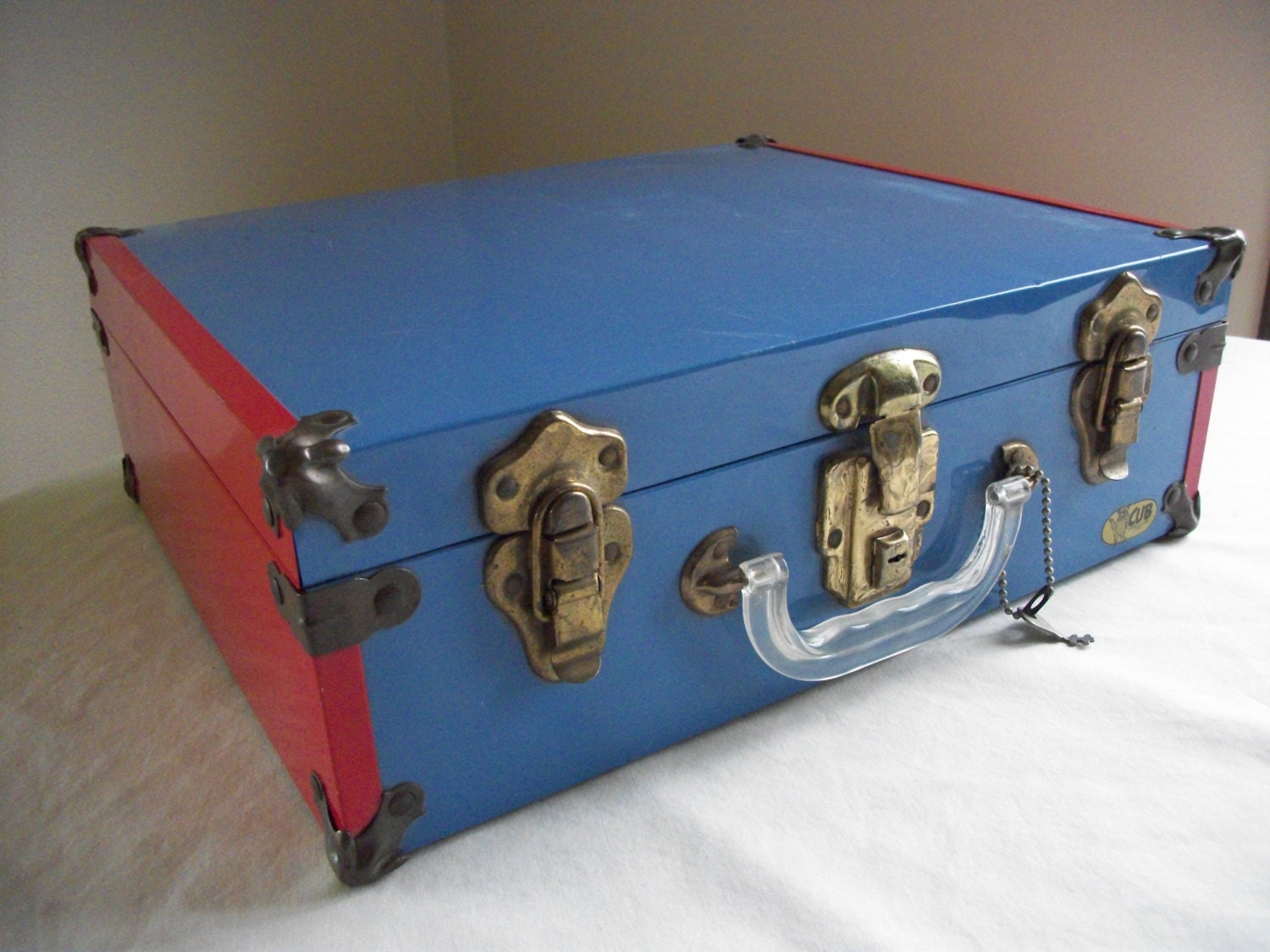 Vintage Childs Suitcase/ Train Case/ Toy Box
