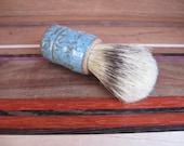 Men's Shaving Brush with Subtle Texture in Teal Green READY TO SHIP