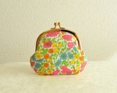 Liberty poppy floral clasp coin purse