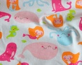 30% off cotton knitted fabric, baby underwear fabric, meduim thickness , 2.0 x 0.5 yards (180 x 46cm), mermaid 336