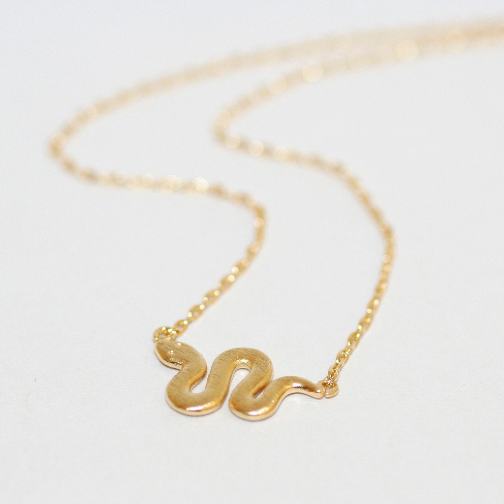 Delicate Snake Necklace - Gold Plated