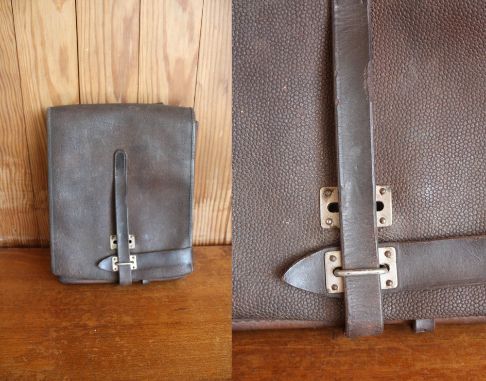 Vintage Russian Military Map Bag Case