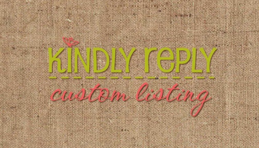RESERVED LISTING for Allison Thomas
