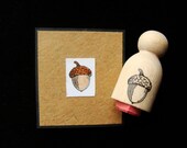 tiny acorn rubber stamp