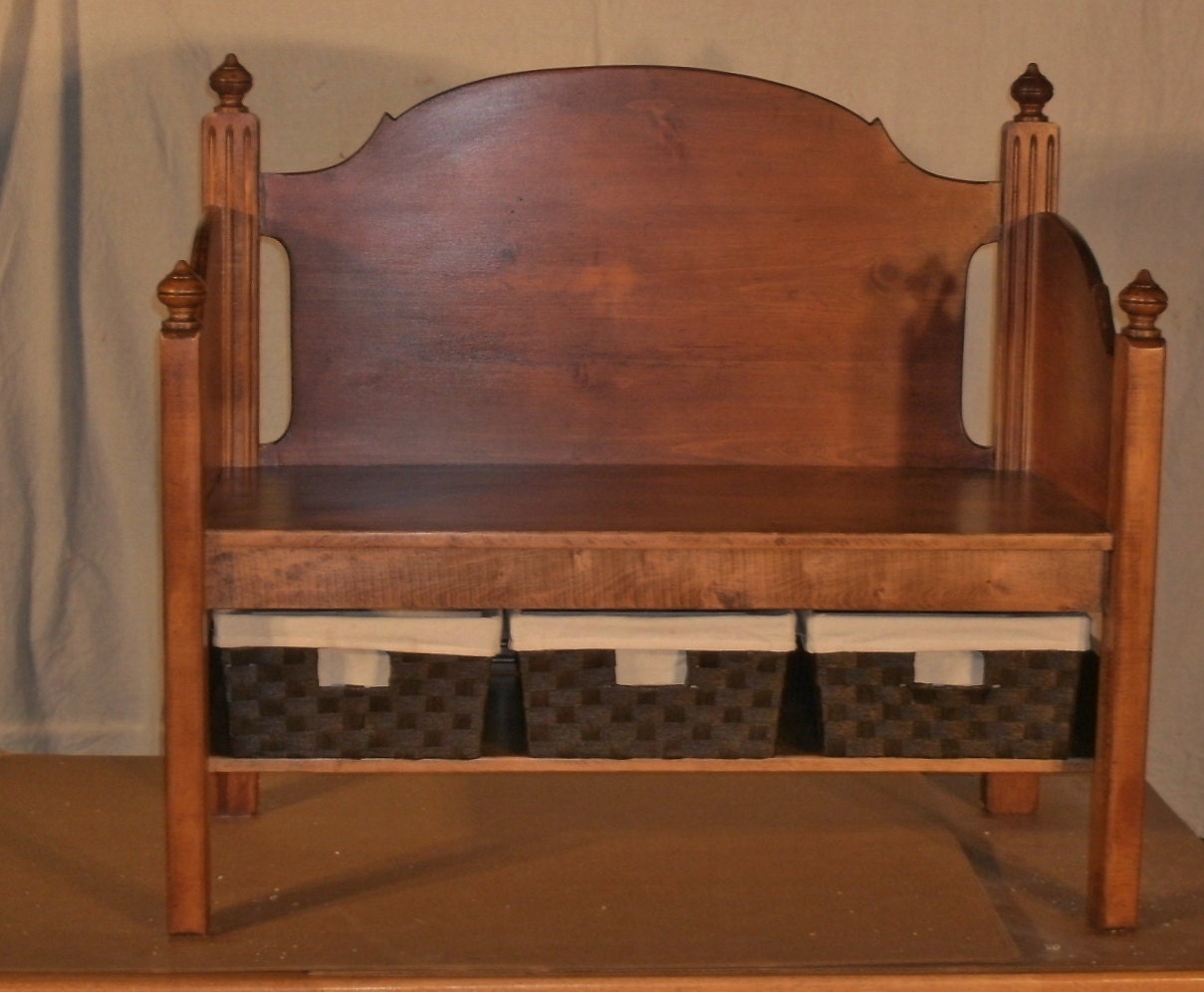 Upcycled Entry Bench (new lower price) Need to make room.