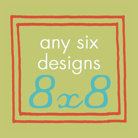 Modern Home Decor l Art Block l Choose (6) SIX Custom Designs 8x8 wood geometric nature animal colorful personalized redtilestudio