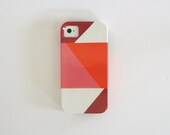 Modern iPhone 5 case l Color Block Triangles PINK l  VIBE geometric bold redtilestudio
