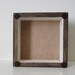 Scallop Pattern Orange 5x5 art block on wood Green Gray Green fish scales shapes red tile studio