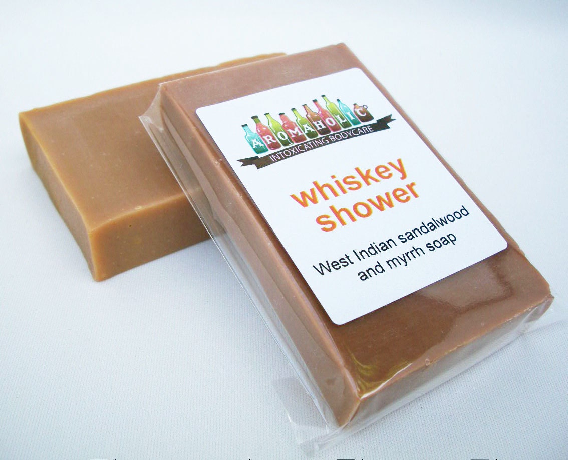Whiskey Shower soap - scotch scented bourbon bar - whiskey-scented handmade soap