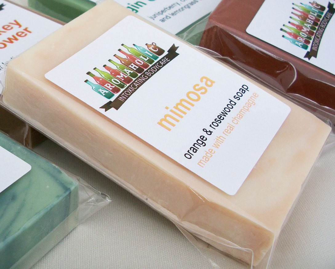 Mimosa soap - handmade champagne soap with orange and rosewood from Aromaholic